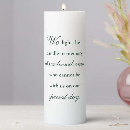 Elegant Memory Candle for Wedding or Event