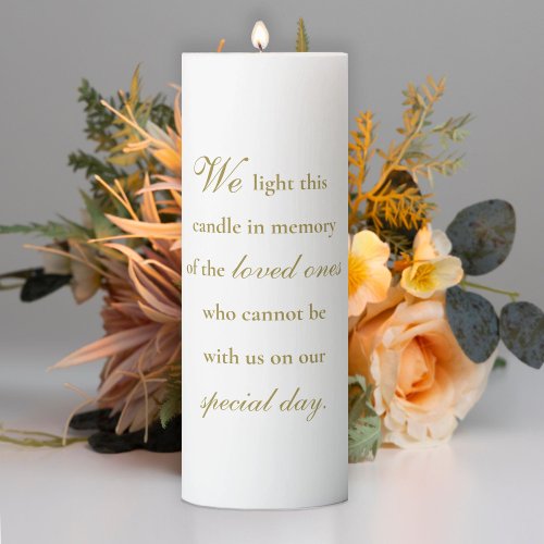 Elegant Memory Candle for Wedding or Event