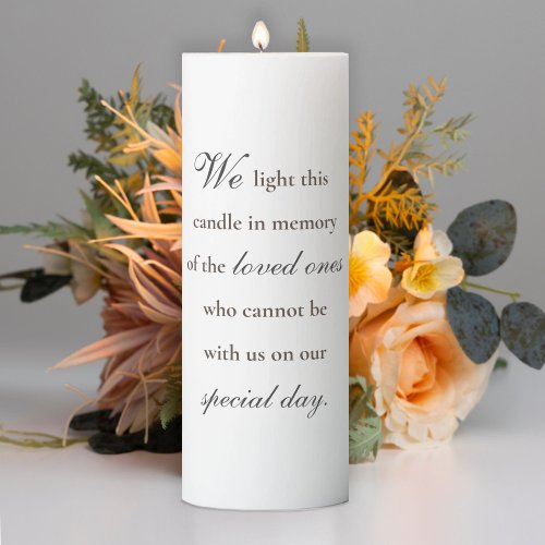 Elegant Memory Candle for Wedding or Event