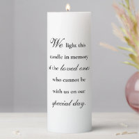 Elegant Memory Candle for Wedding or Event
