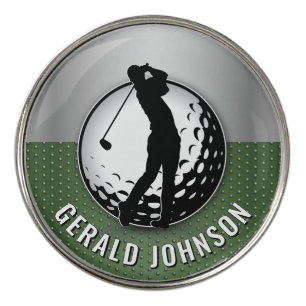 Elegant Men Golf Monogram Design Ball Marker