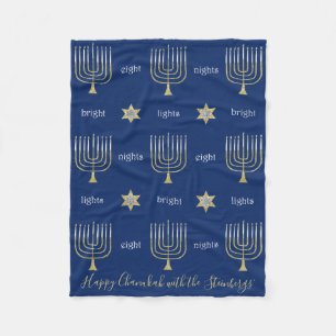 Elegant Menorahs Fleece Blanket