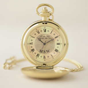 Elegant Men's 50TH Golden Wedding Anniversary Gift Pocket Watch