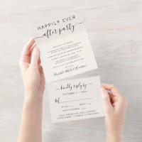 Elegant Menu Choice Cream Wedding Reception