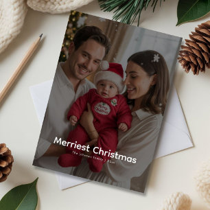 Elegant Merriest Family Festive Greeting card