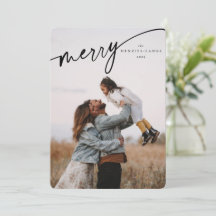 Elegant Merry Black Typographic Script