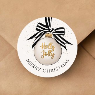 Elegant Merry Christmas Bauble 