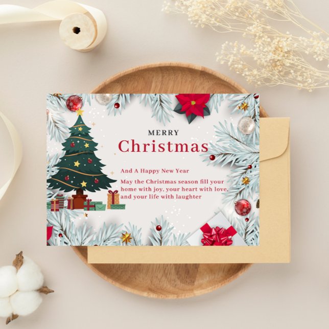 Elegant Merry Christmas Card Template (Elegant Merry Christmas Card Template)