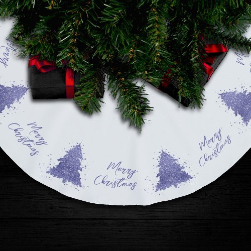 Elegant Merry Christmas  Charming Purple Tree Brushed Polyester Tree Skirt