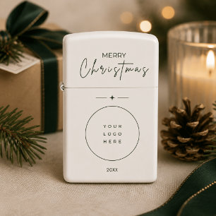 Elegant Merry Christmas Custom Logo Corporate Zippo Lighter