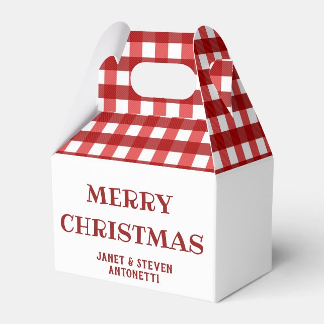 Elegant Merry Christmas favor box (Front Side)