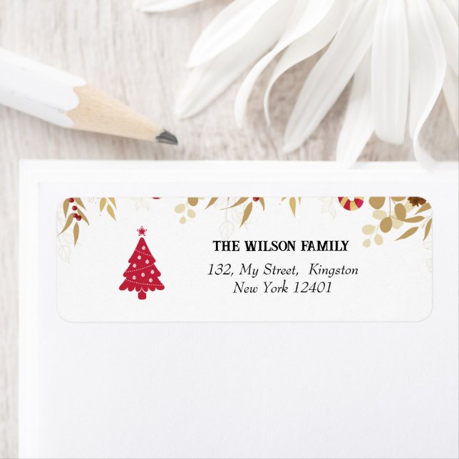 Elegant merry christmas festive with snowflakes label (Insitu)