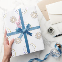 Elegant Merry Christmas Gold & Silver Star & Logo