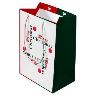 Elegant Merry Christmas Hanging Ornament Red Green