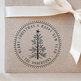 Elegant Merry Christmas & Happy New Year Self-inking Stamp