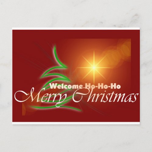 Elegant Merry Christmas Holiday Postcard