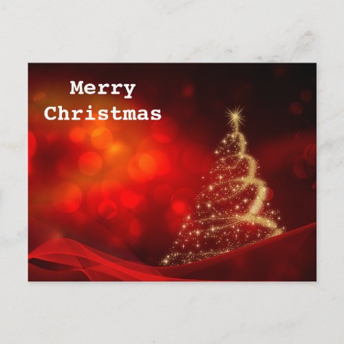 Elegant Merry Christmas Holiday Postcard