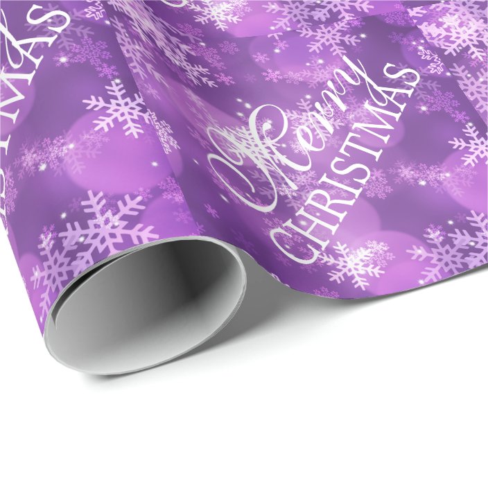 Purple Christmas Wrapping Paper 