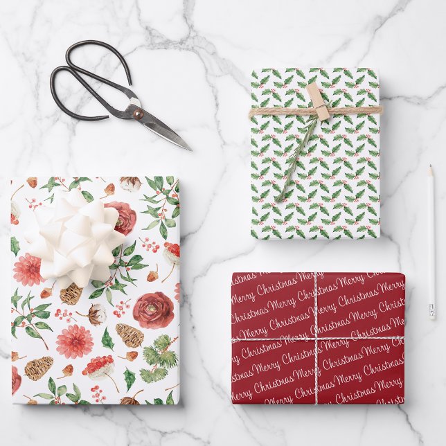 Elegant Merry Christmas Holiday Wrapping Paper Sheets (Elegant Merry Christmas Holiday Wrapping Paper Sheets
)