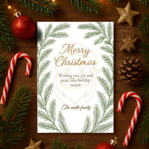 Elegant Merry Christmas Interior Design Holiday Card