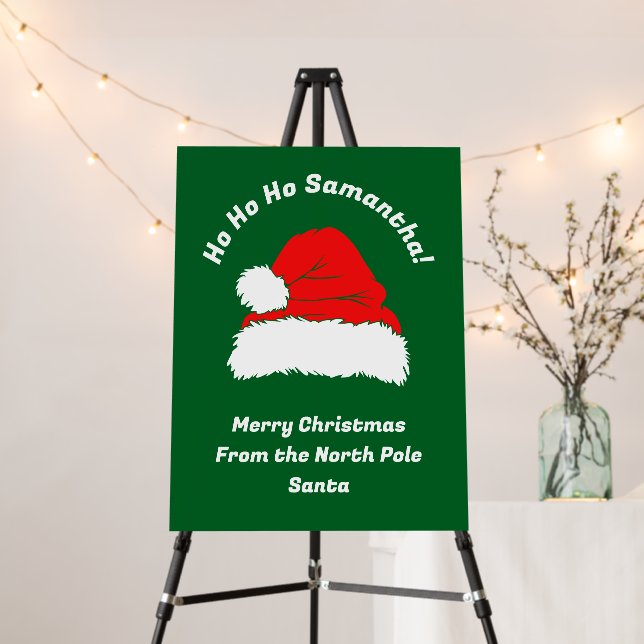 Elegant Merry Christmas Party Sign (In Situ (Stand))