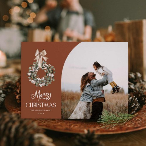 Elegant Merry Christmas Photo Card