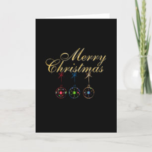 Elegant Merry Christmas Snowflake Art Card