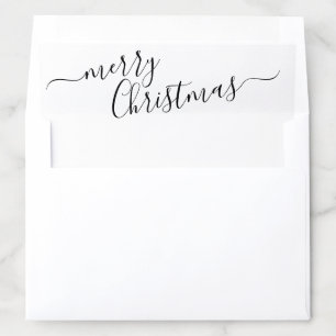 Elegant Merry Christmas Stylish Envelope Liner Des