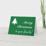[ Thumbnail: Elegant "Merry Christmas to Your Family!" Card ]