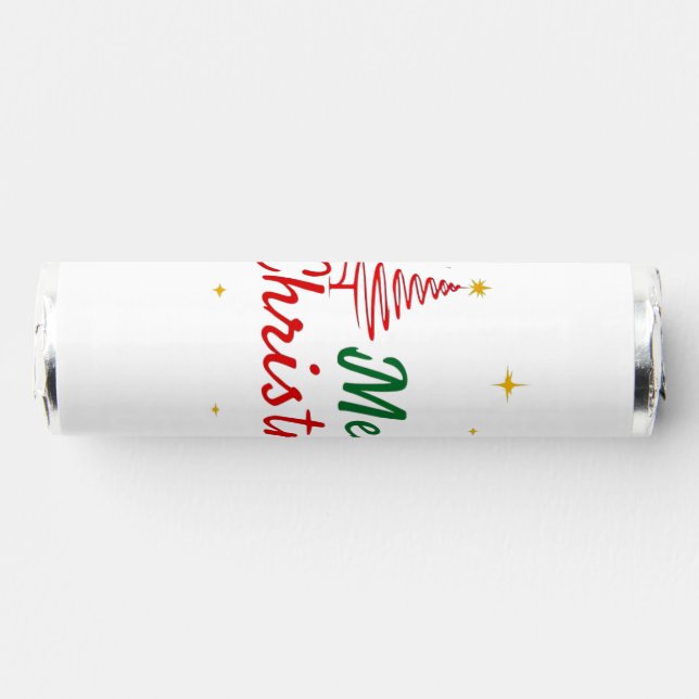 Elegant Merry Christmas Tree Holiday Design Breath Savers® Mints (Front)