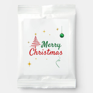 Elegant Merry Christmas Tree Holiday Design Margarita Drink Mix