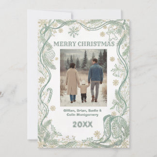 Elegant Merry Holiday Photo Card