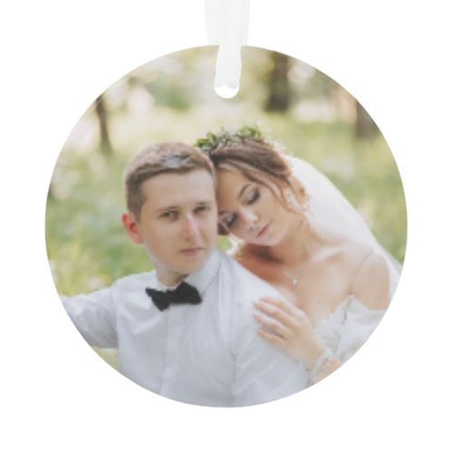 Elegant “Merry &amp; Married” Christmas Ornament