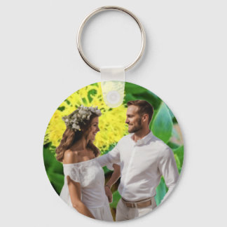 Elegant “Merry & Married” Christmas Ornament Keychain