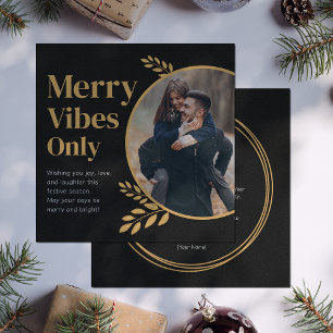Elegant Merry Vibes Only, for a Married Couple Note Card