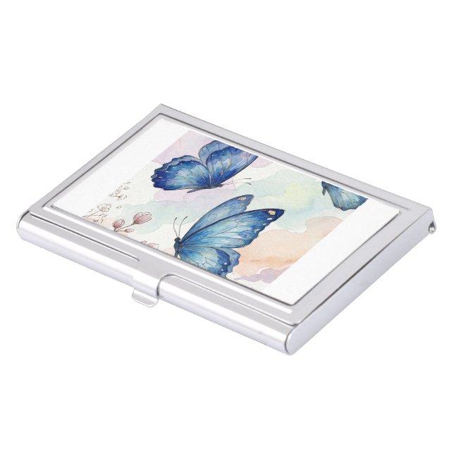 Elegant Metal Business Card Holder – Minimalist &  (Front)