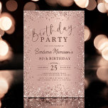 Elegant Metal Rose Gold Glitter 80th Birthday Chic Invitation<br><div class="desc">Celebrate a milestone in style with this Elegant Metal Rose Gold Glitter 80th Birthday Invitation! Featuring a luxurious rose gold metallic design with shimmering glitter accents, this invitation sets the perfect tone for a sophisticated and glamorous celebration. Ideal for an elegant soirée, dinner party, or upscale gathering, it adds a...</div>
