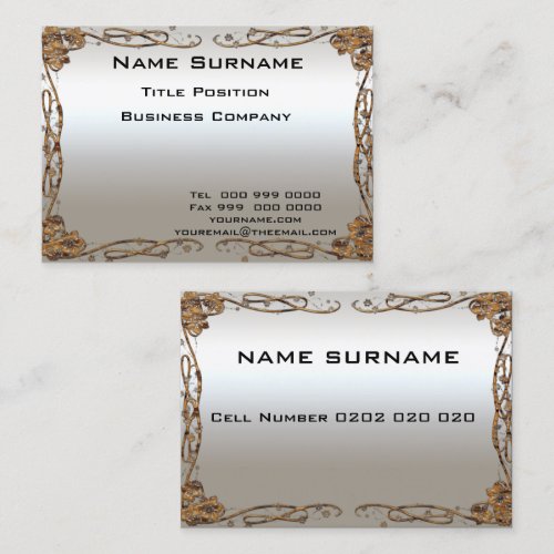 Elegant Metalic Look Image Business Card