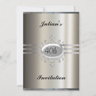 Elegant  Metallic Birthday Invitation