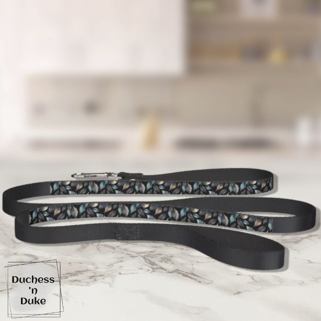 Elegant Metallic Botanicals Leaves Pet Leash (Elegant Metallic Botanicals Leaves Pet Leash)