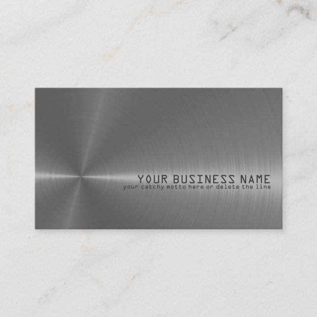 Elegant, metallic business card (Front)