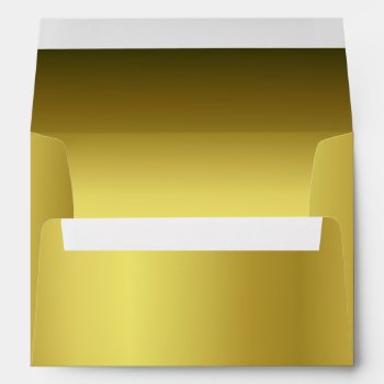 Elegant Metallic Gold 5 X 7 Invitation Envelope by Mintleafstudio at Zazzle