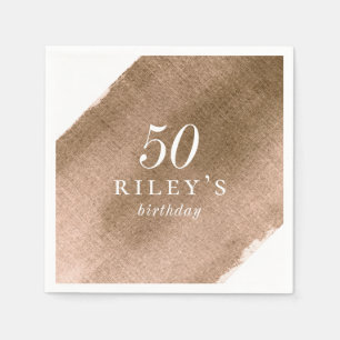 Elegant Metallic Gold Birthday Party Napkins
