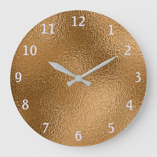 Elegant Metallic Gold Bronze Decorative Large Clock (Front)