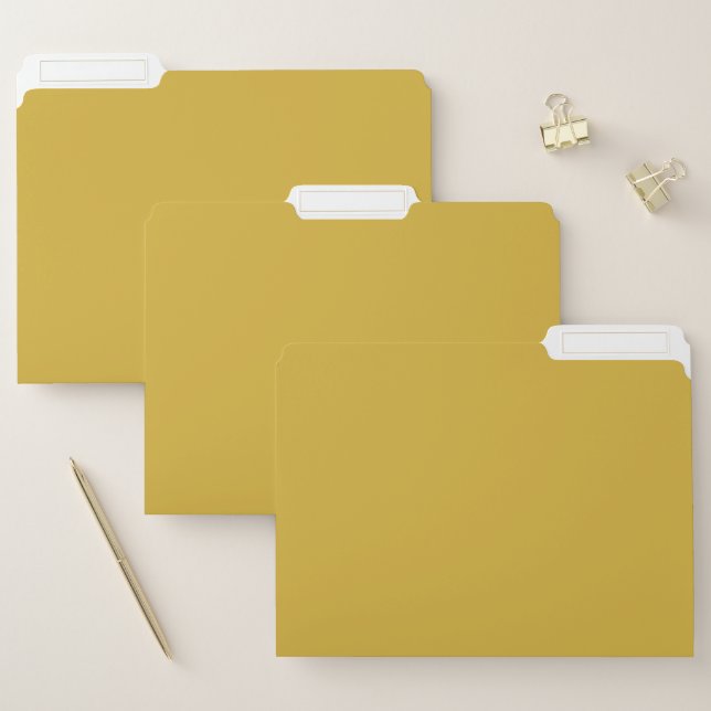 Elegant Metallic Gold File Folder for Office Use (Set)