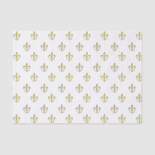 Elegant Metallic Gold Fleurs de lys Tissue Paper