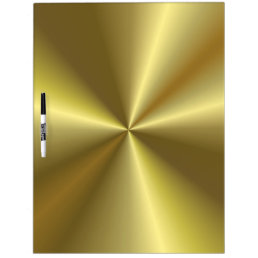 Elegant Metallic Gold Look Background Template Dry Erase Board