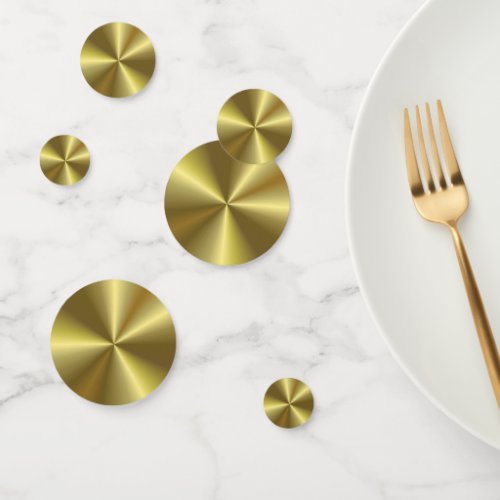 Elegant Metallic Gold Look Modern Blank Template Confetti