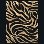 Elegant Metallic Gold Zebra Black Animal Print Letterhead<br><div class="desc">This beautiful exotic black and gold Zebra stripes animal print aesthetic design is perfect for unique summer occasions, or stylish tropical home decor. A modern, trendy hand-drawn faux metallic gold foil zebra animal print, safari, jungle pattern, filled with yellow gold blend zebra wavy lines and strokes, forming a zebra stripes...</div>