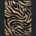 Elegant Metallic Gold Zebra Black Animal Print Letterhead<br><div class="desc">This beautiful exotic black and gold Zebra stripes animal print aesthetic design is perfect for unique summer occasions, or stylish tropical home decor. A modern, trendy hand-drawn faux metallic gold foil zebra animal print, safari, jungle pattern, filled with yellow gold blend zebra wavy lines and strokes, forming a zebra stripes...</div>
